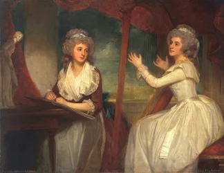 Lady Caroline Spencer, später Viscountess Clifden, und ihre Schwester, Lady Elizabeth Spencer, 1786-92